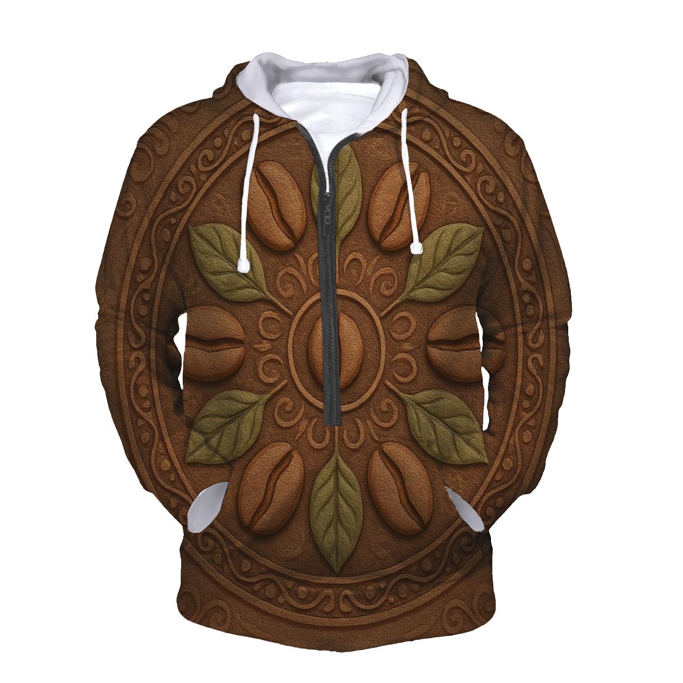 Bean Mandala Pattern printed hoodies