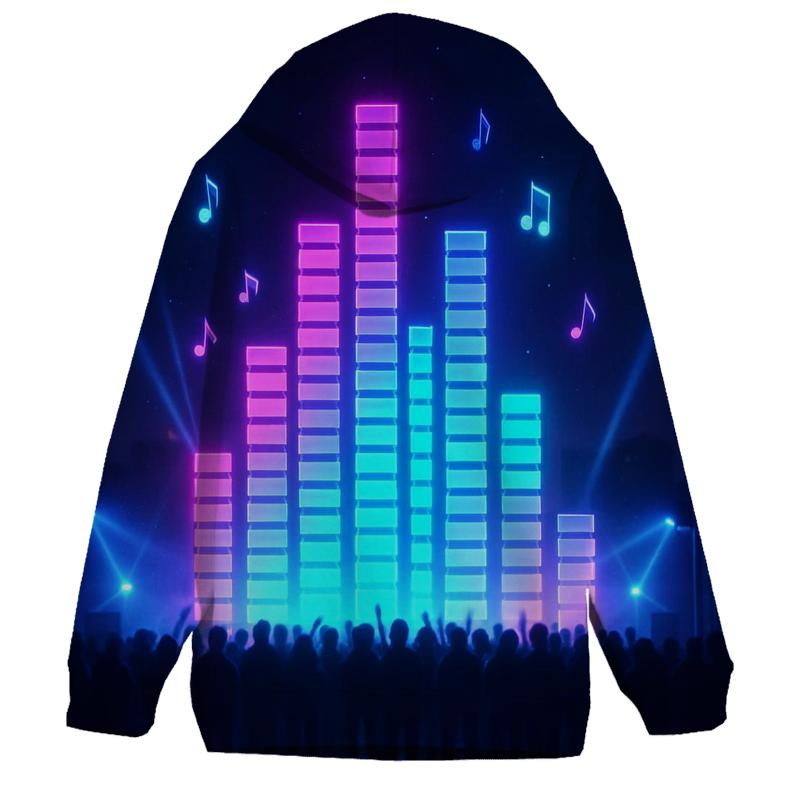 Neon Equalizer Night lightweight hoodies