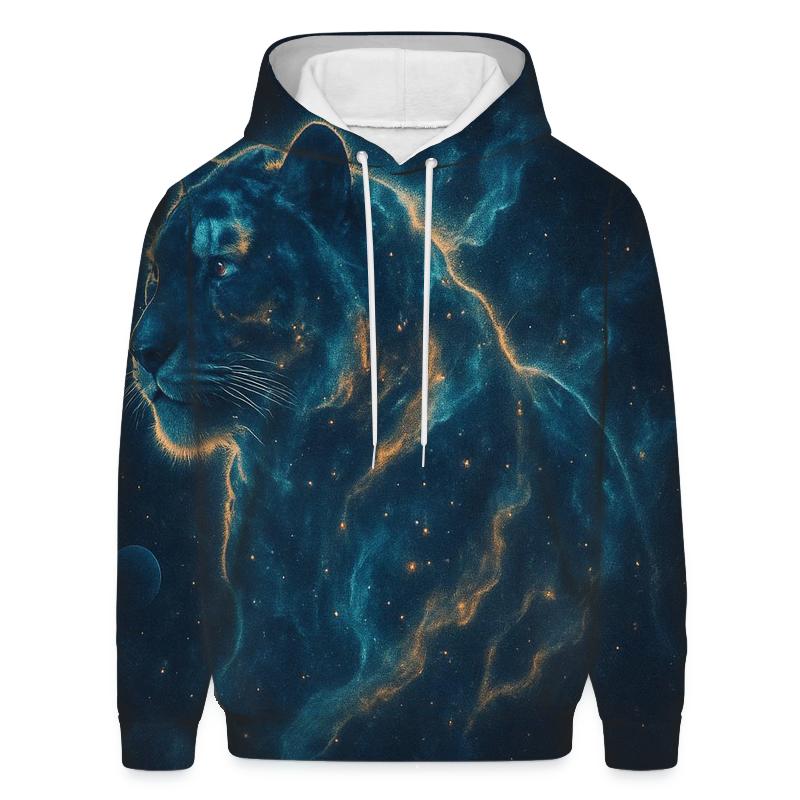 Galactic Tiger Nebula embroidered hoodies