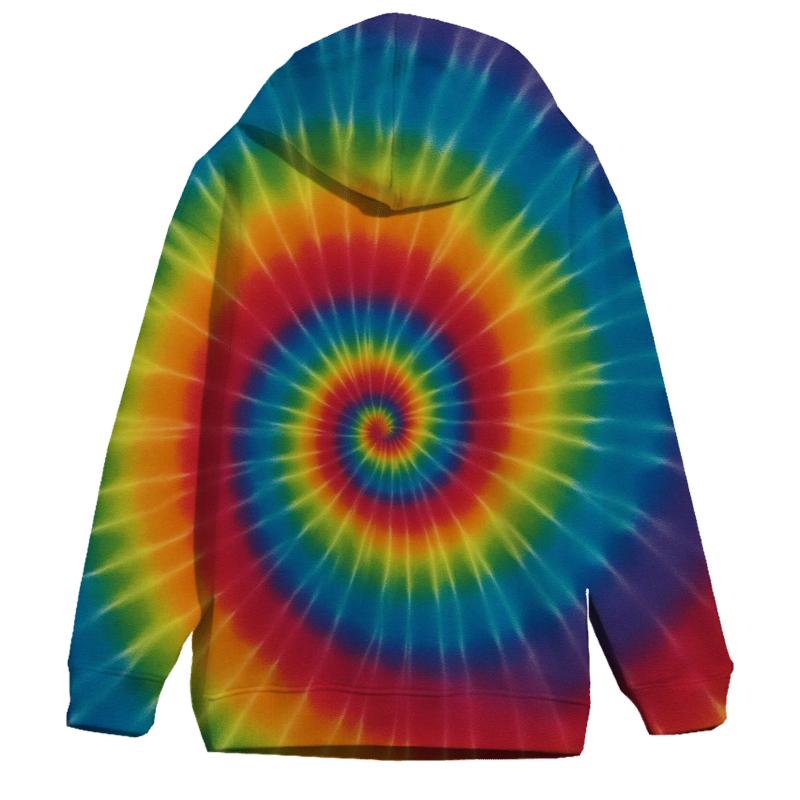 Solar Spiral Rainbow graphic hoodies