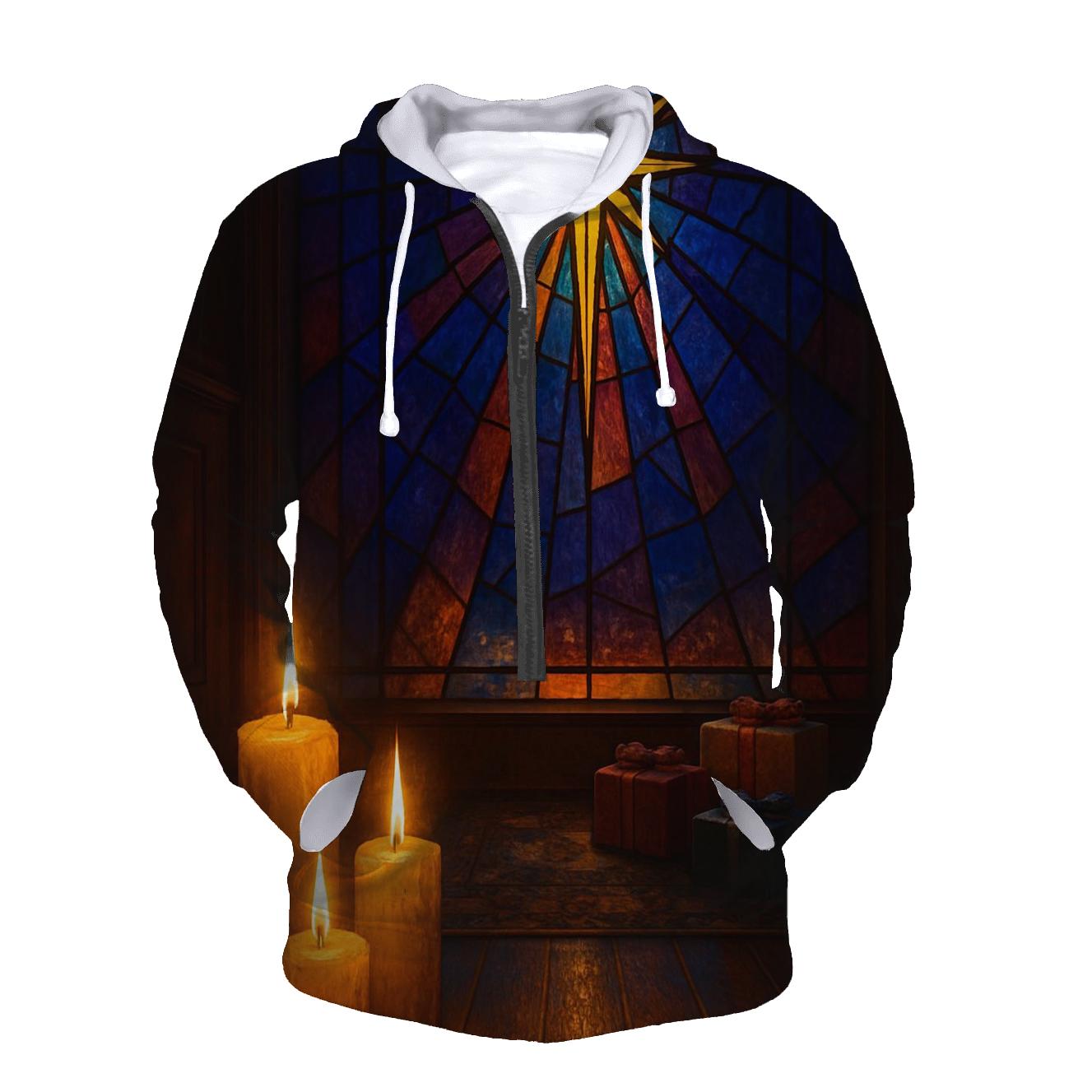 Star Of Bethlehem Window Scene pullover hoodies