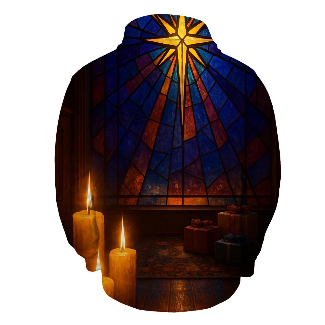 Star Of Bethlehem Window Scene pullover hoodies