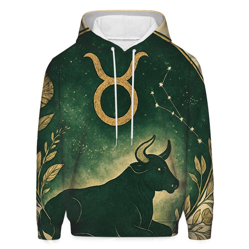 Mystic Taurus Bull Glyph Design premium hoodies