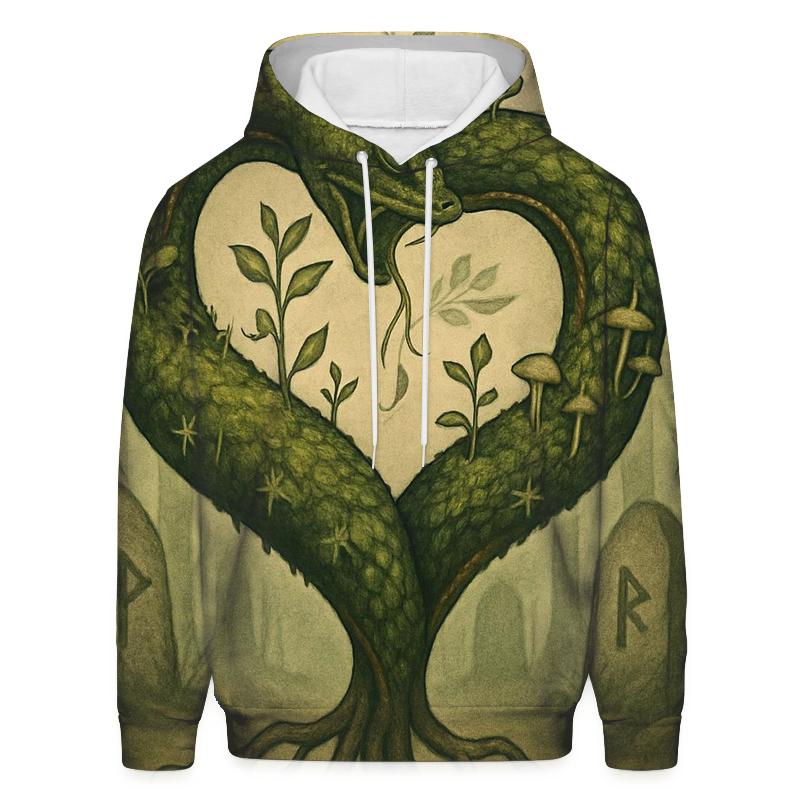 Forest Heart Ouroboros graphic hoodies