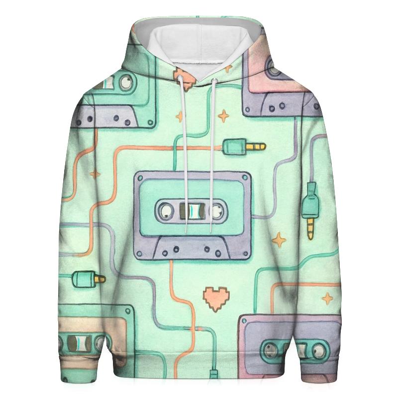 Cassette Circuit Grid heavyweight hoodies