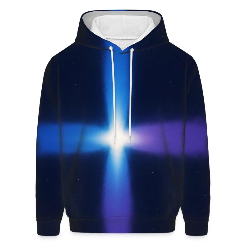 Pulsar Beam Cross embroidered hoodies