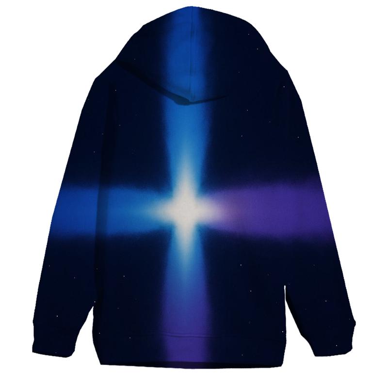 Pulsar Beam Cross embroidered hoodies