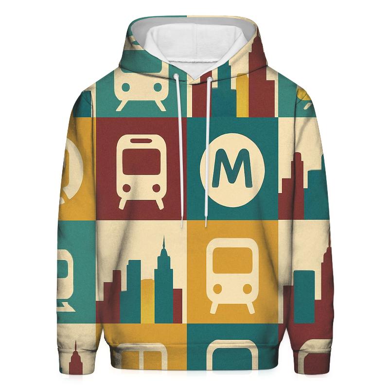 Retro Metro Mosaic hoodie trends