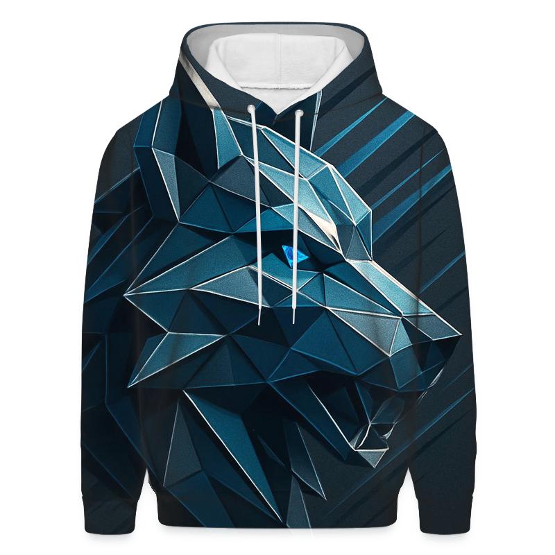 Abstract Geometric Wolf printed hoodies