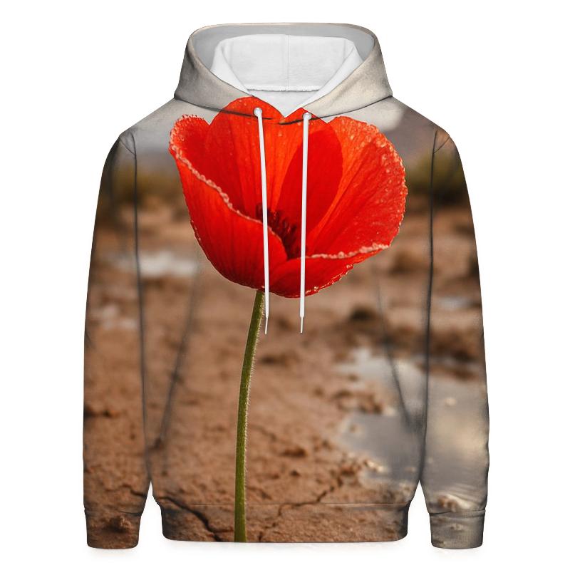 Desert Poppy After Rain hoodie styles