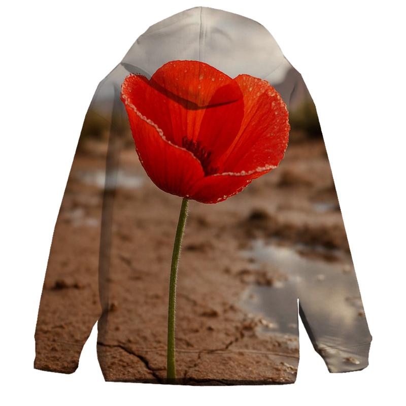 Desert Poppy After Rain hoodie styles
