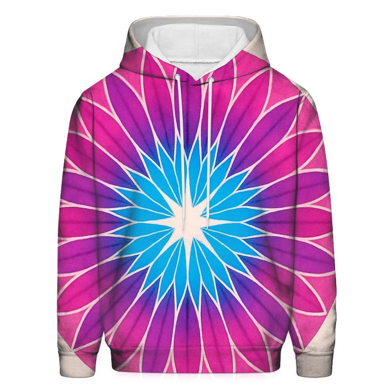 Magenta Mandala Sunburst heavyweight hoodies