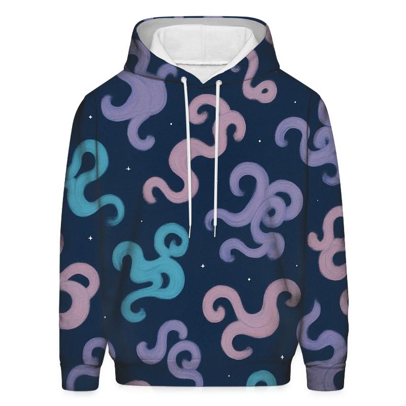 Nebula Filament Bouquet printed hoodies