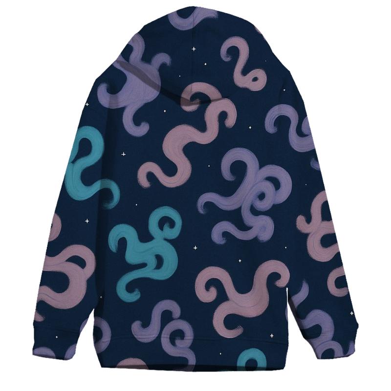 Nebula Filament Bouquet printed hoodies