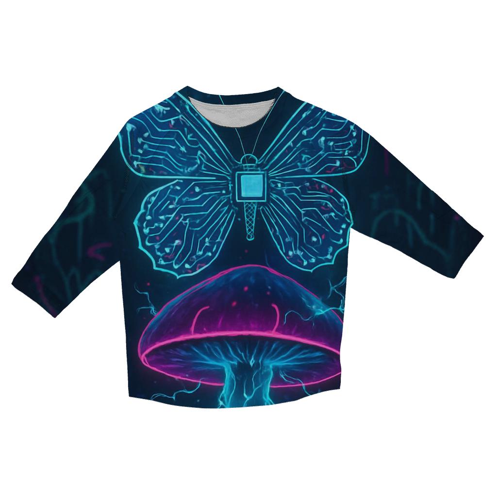 Circuitboard Monarch custom 3/4 sleeve shirts