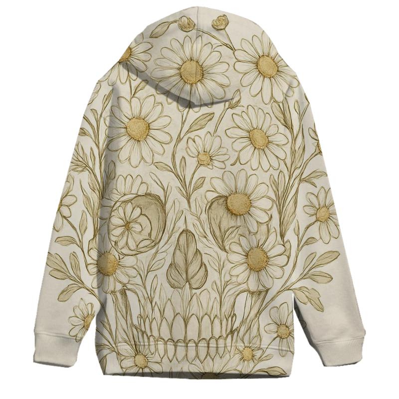 Floral Skull Chamomile printed hoodies