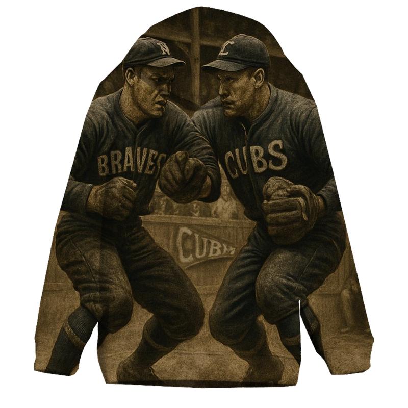 Historic Clay Diamond Duel printed hoodies