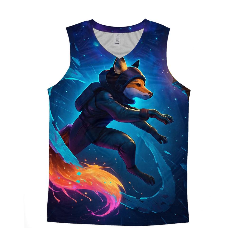 Neon Voyager Fox personalized athletic tanks