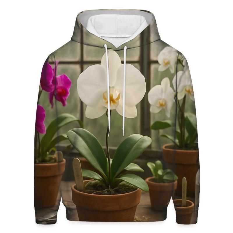 Botanical Greenhouse Orchid Table designer hoodies