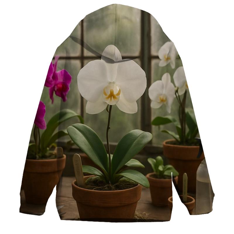 Botanical Greenhouse Orchid Table designer hoodies