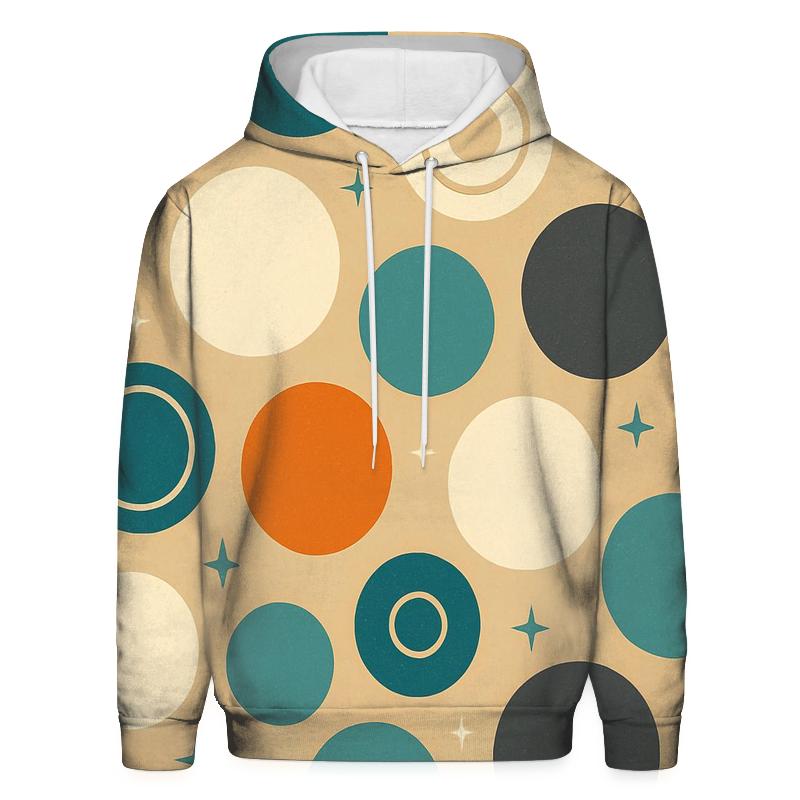 Cosmic Tangerine Dots lightweight hoodies