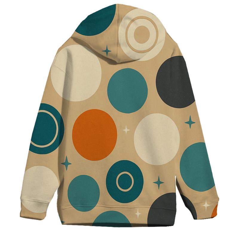 Cosmic Tangerine Dots lightweight hoodies