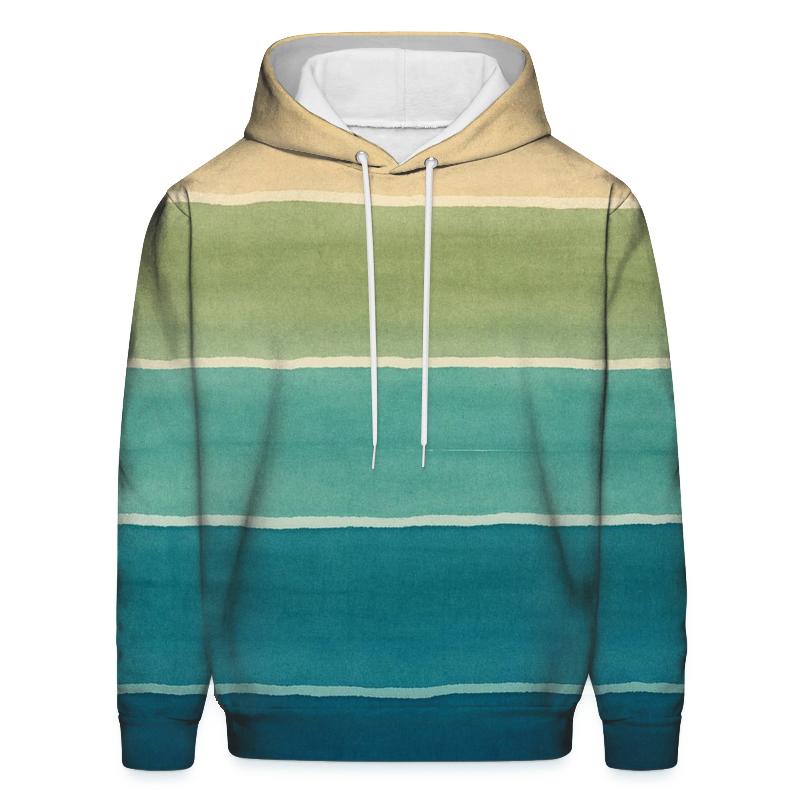 Horizon Lagoon Stripes zip-up hoodies