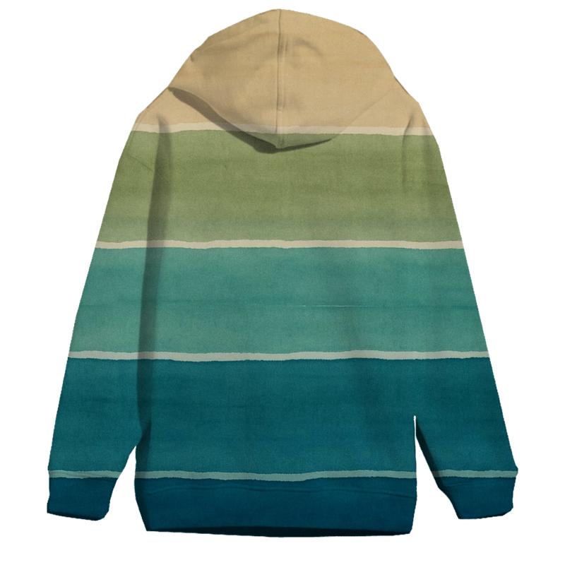 Horizon Lagoon Stripes zip-up hoodies