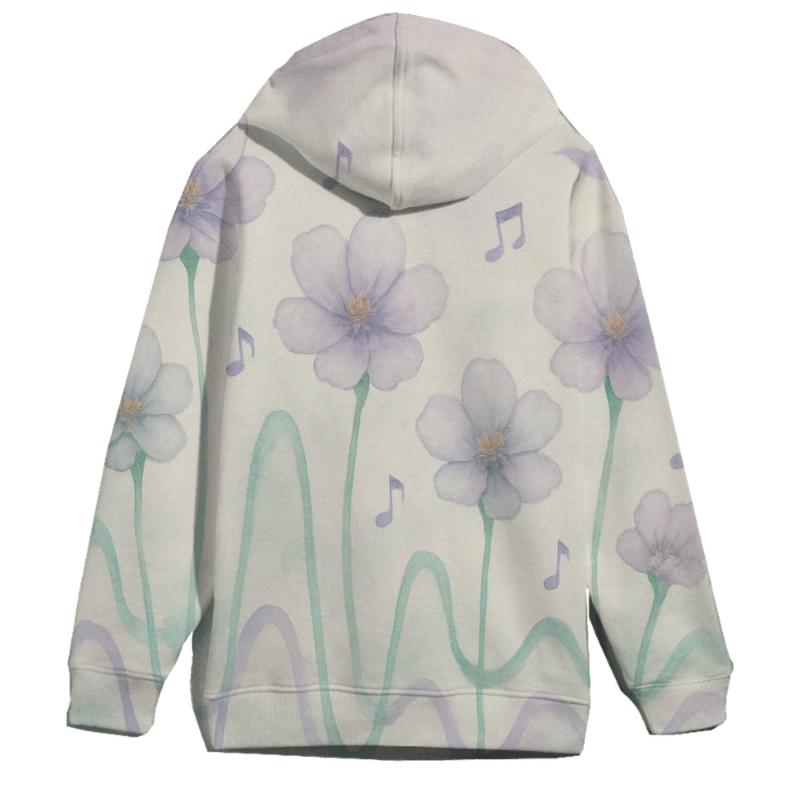 Soundwave Floral Fusion graphic hoodies