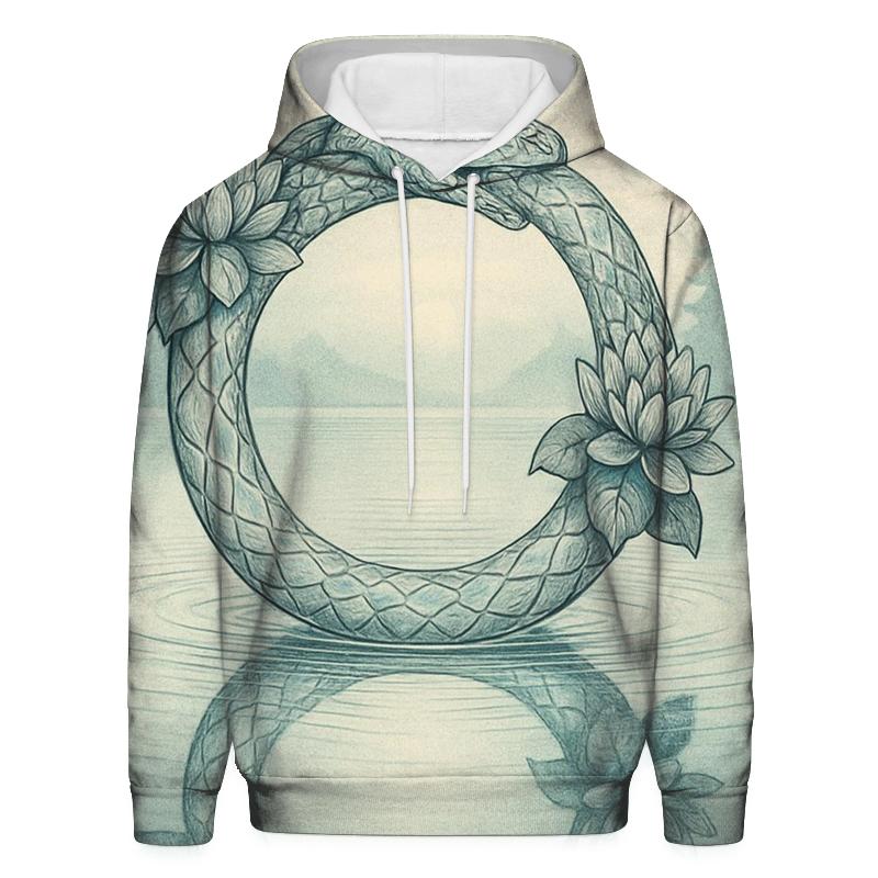 Mirror Lake Ouroboros Reflection zip-up hoodies
