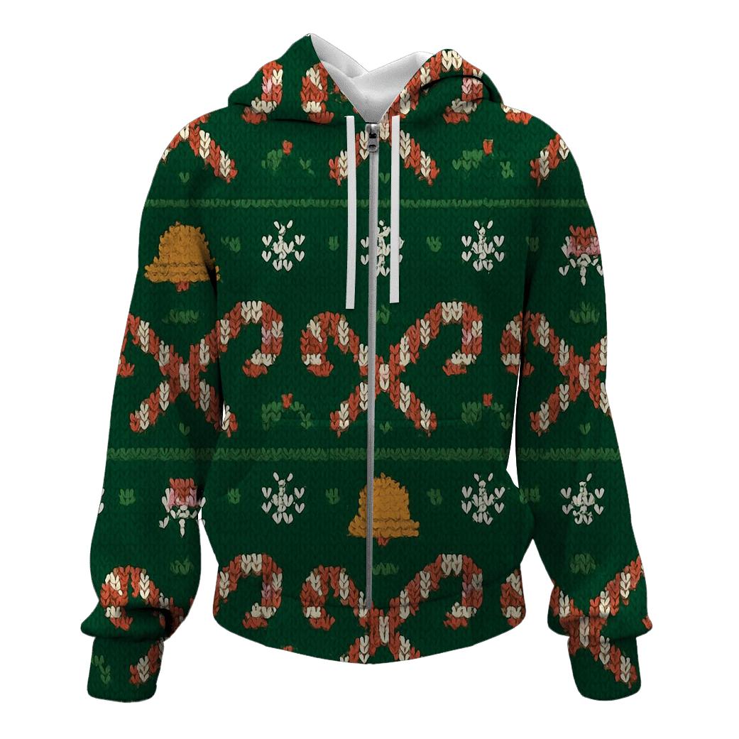 Candy Cane Herringbone Design custom hoodies