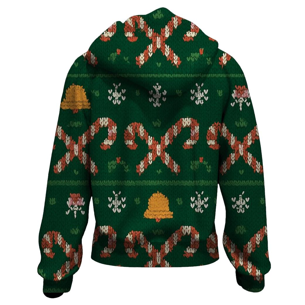 Candy Cane Herringbone Design custom hoodies