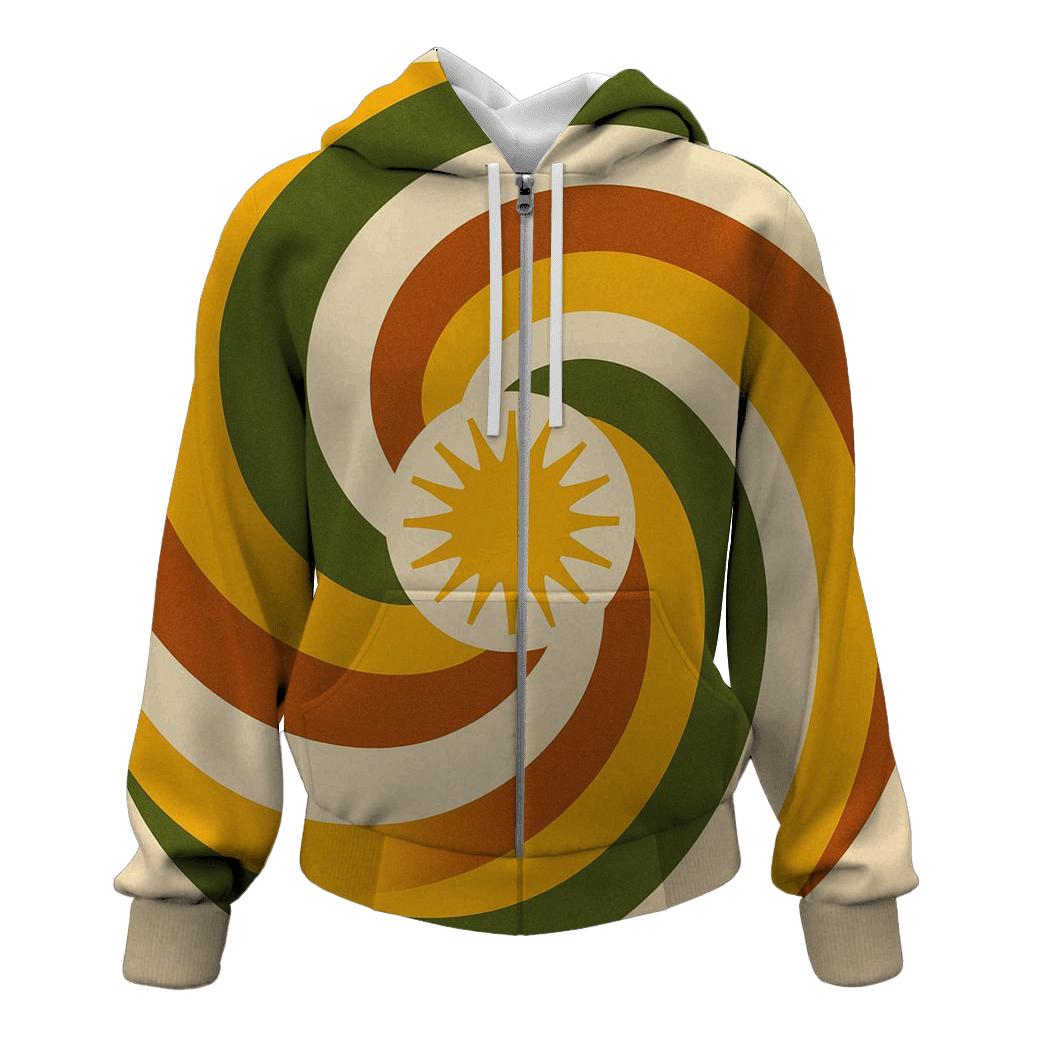 Groovy Solar Swirl hoodies fashion