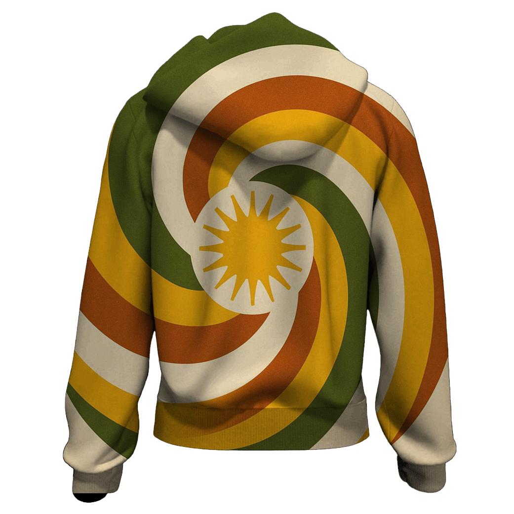 Groovy Solar Swirl hoodies fashion