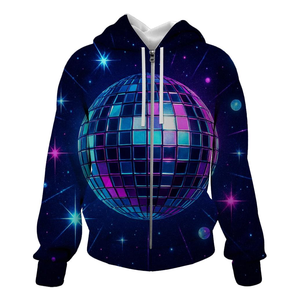 Midnight Disco Halo zip-up hoodies