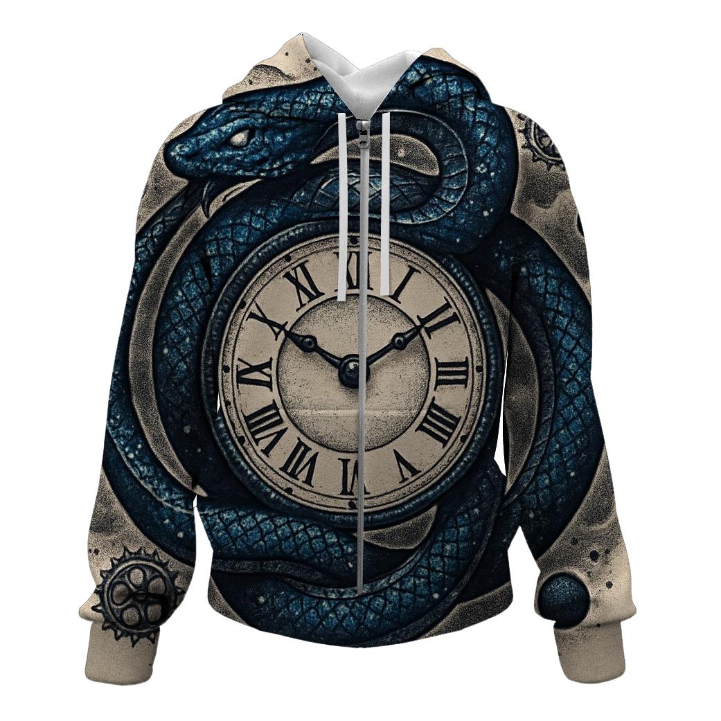 Cosmic Clock Ouroboros hoodie styles