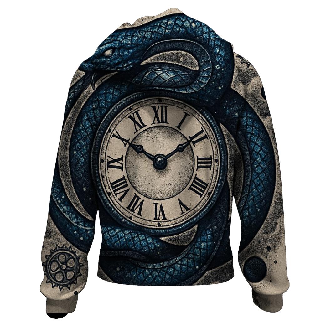 Cosmic Clock Ouroboros hoodie styles