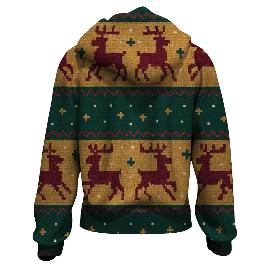 Reindeer Ribbon Carousel Design hoodies fashion