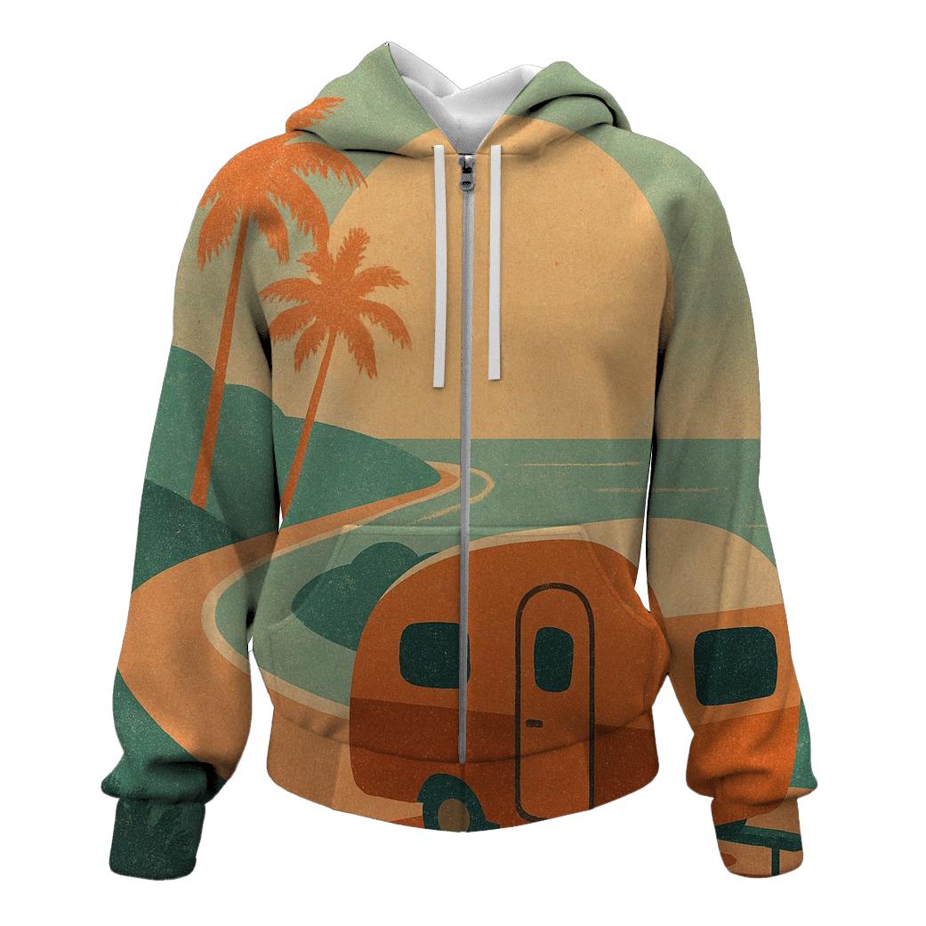 Sunfaded Camper Roadtrip Poster hoodies fashion