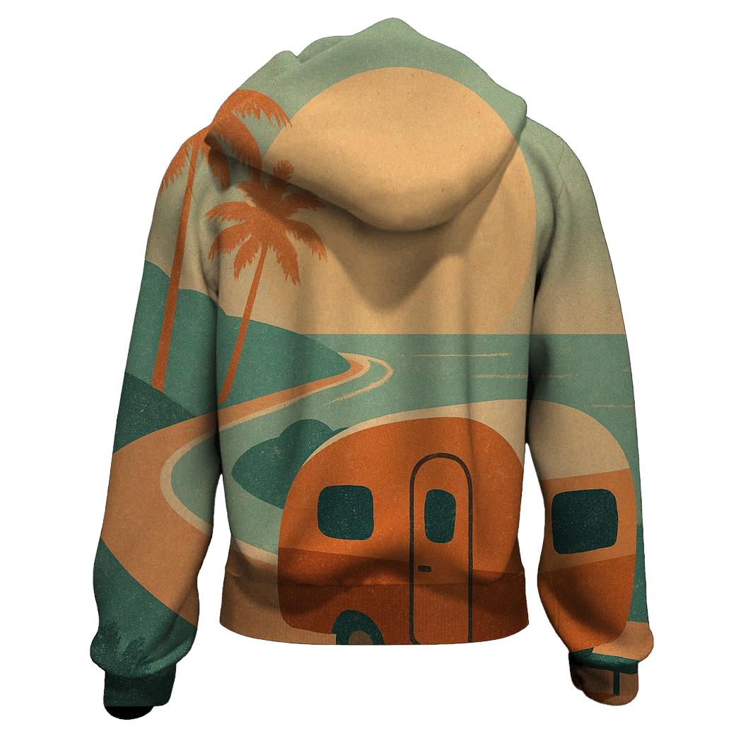 Sunfaded Camper Roadtrip Poster hoodies fashion