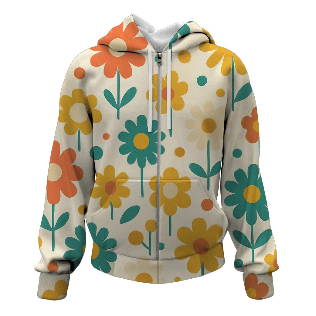 Funk Flower Field embroidered hoodies