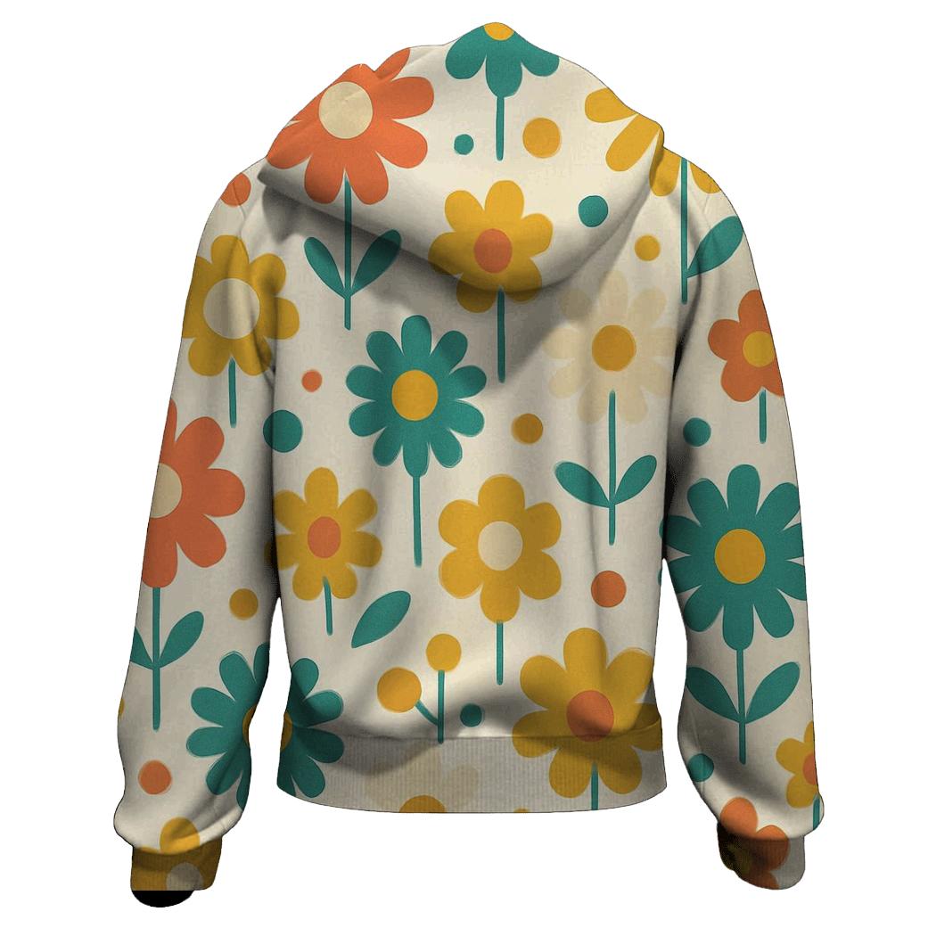 Funk Flower Field embroidered hoodies