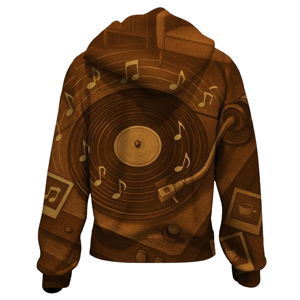 Vintage Turntable Halo heavyweight hoodies