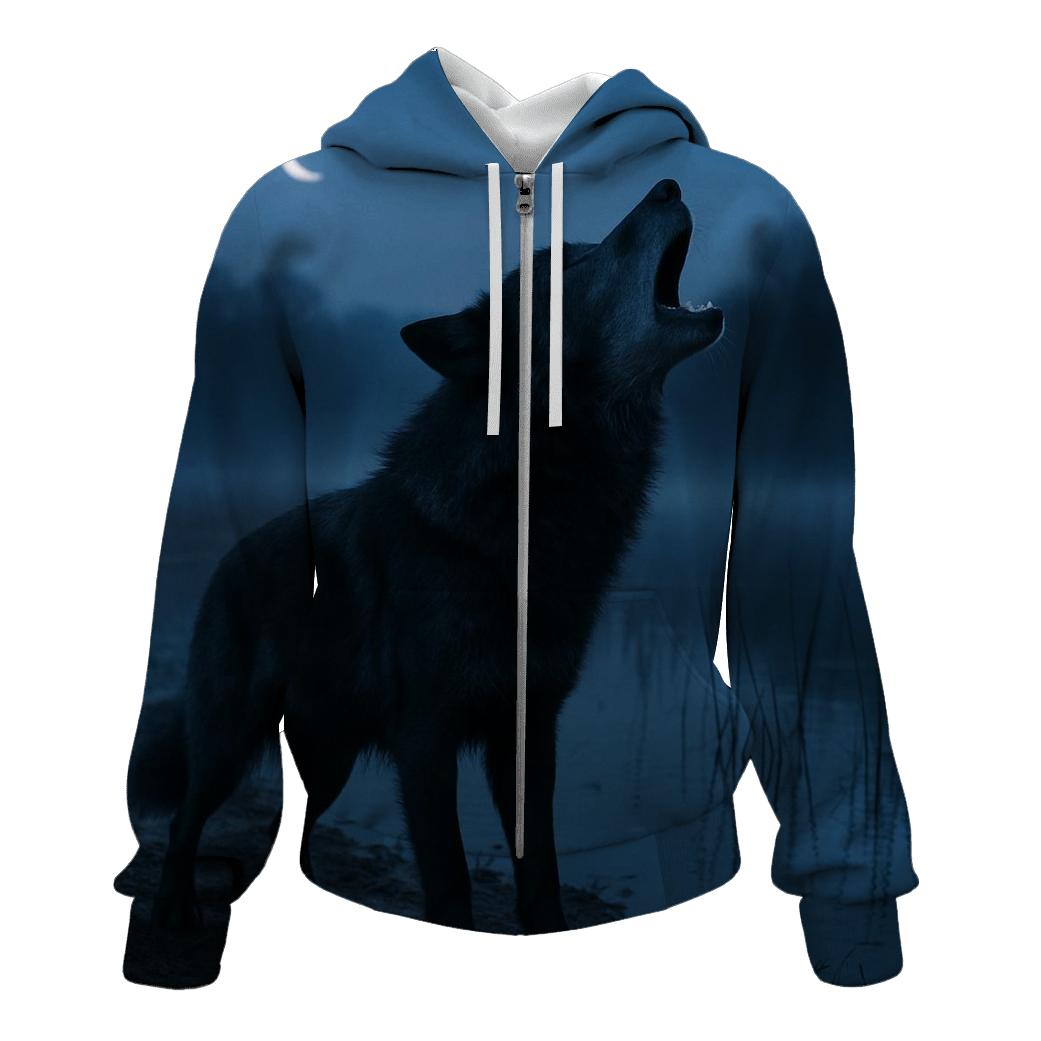 Marshland Lone Howl At Dusk designer hoodies