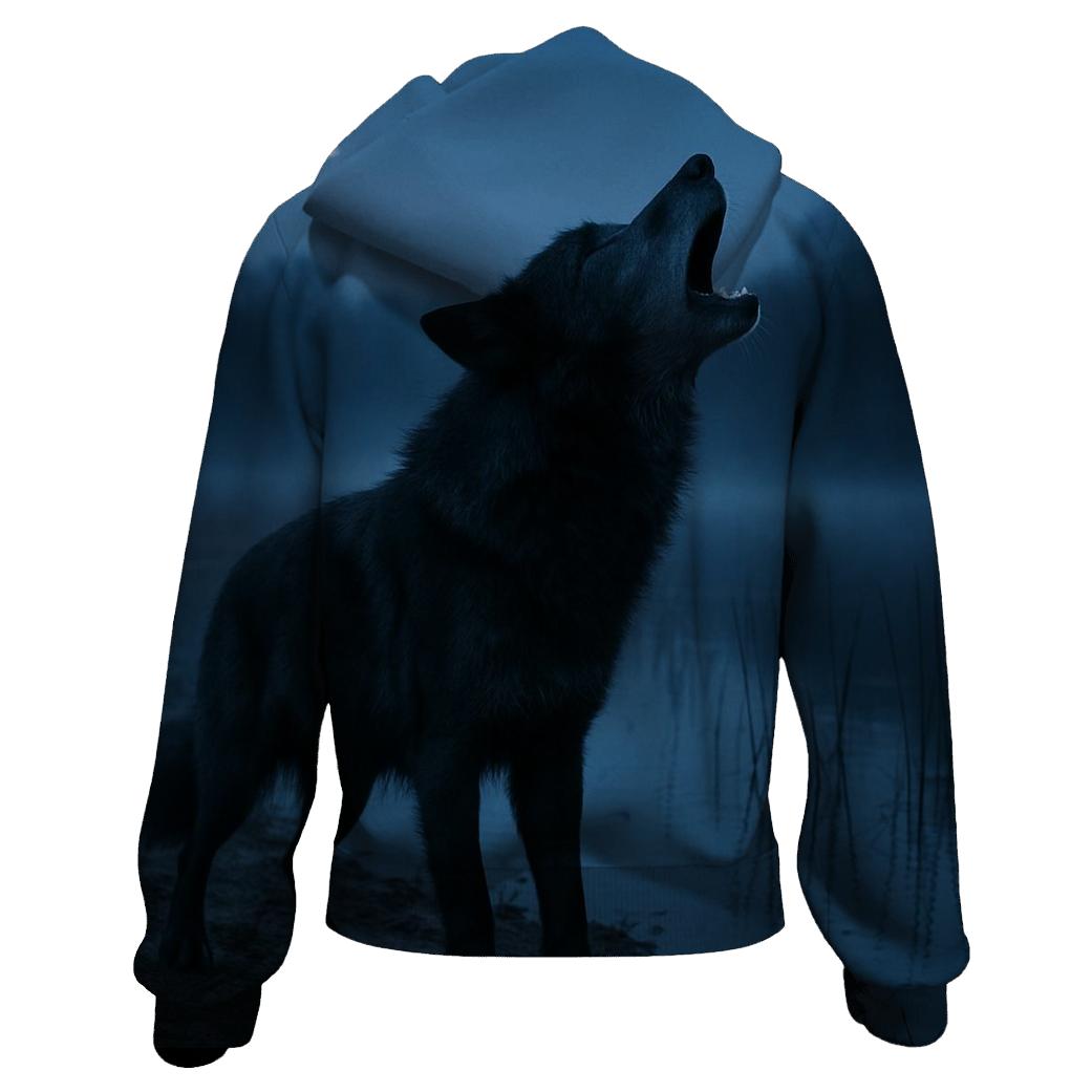 Marshland Lone Howl At Dusk designer hoodies