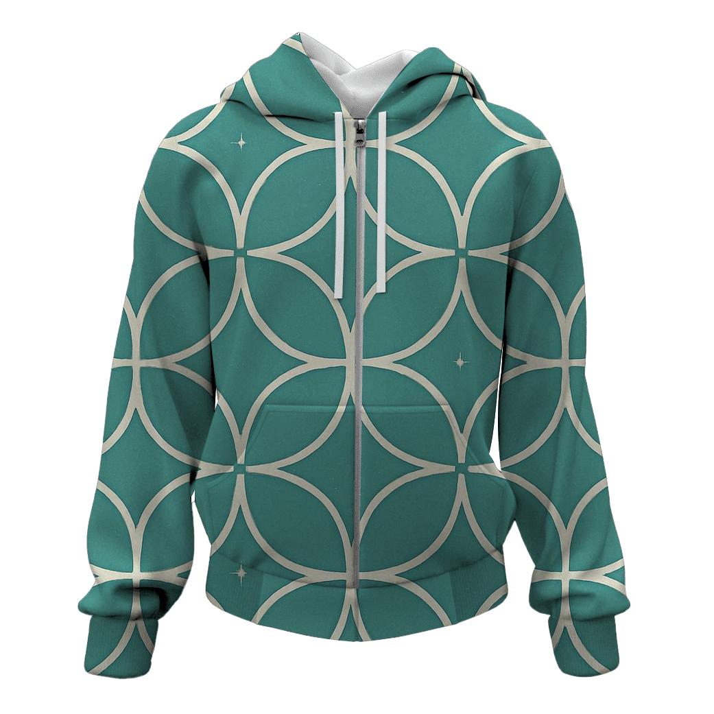 Gravitational Lens Arc Grid zip-up hoodies