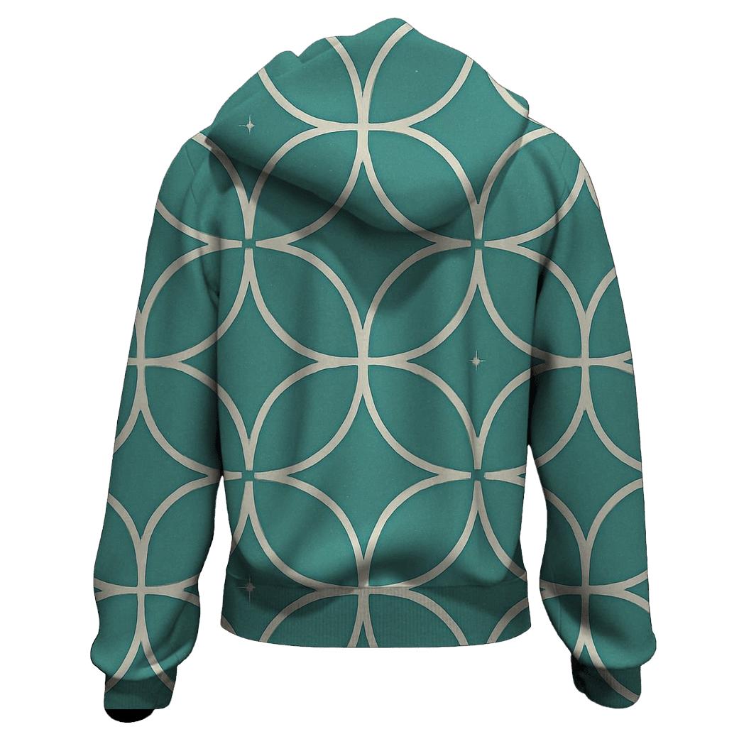 Gravitational Lens Arc Grid zip-up hoodies