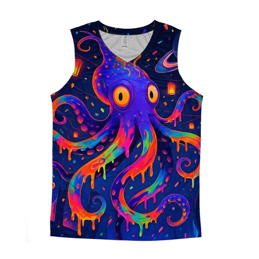 Chromatic Kraken Carousel graphic print tank tops