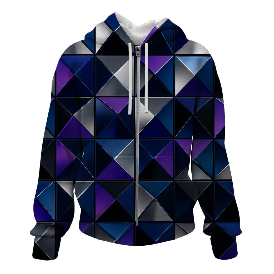 Disco Night Geometry embroidered hoodies