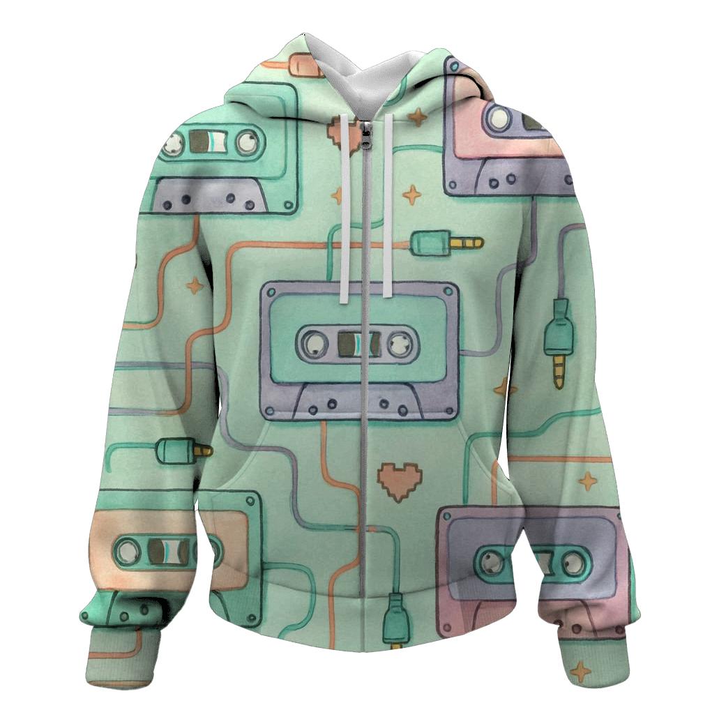 Cassette Circuit Grid custom hoodies